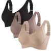 Soutien-gorge côtelé Push Up réglable sans fil Thefortunately Bra, réduit la taille, confortable et élégant, taille M-L