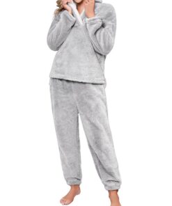 Pyjama Femme Hiver Polaire Global Recycled Standard Chaud et Doux Manche Longue