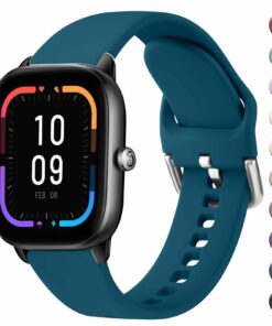 Bracelet Wanme Amazfit GTS 4 e/mini 20 mm souple pour Amazfit GTS 2e/mini, fonctionnalités et confort pour sportifs, spé