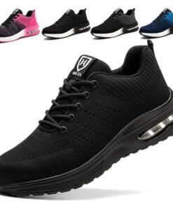 ISOOUS Chaussures de sécurité respirantes pour Homme et Femme avec coussin d'air et embout en acier