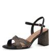 Tamaris Damen 1-28320-44 Sandale à talon pour Femme en cuir élastiqué avec boucle ajustable Marron disponible en EU35-42