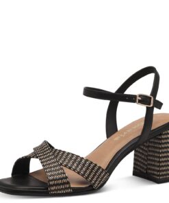 Tamaris Damen 1-28320-44 Sandale à talon pour Femme en cuir élastiqué avec boucle ajustable Marron disponible en EU35-42