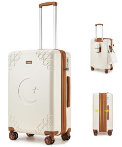 Sea choice Valise cabine extensible 20 pouces roues 360° | Idéale pour voyage en avion | Motif lune et étoiles