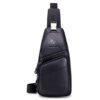 Sac Poibynne Pardarika Homme Noir - Sac à Bandoulière en Cuir, Voyage et Travail