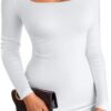 Robe côtelée ELFIN longue pour femmeCol cassé sexy pour fête clubTaille ajustéeMinirobe fille
