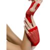 Charmoni Mitaines Courtes Resille Extensible pour Femme en Polyamide Taille Unique - Rouge_estimators
