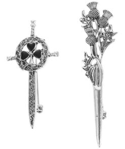TEHAUX Broches Écossaises Vintage Chardon Émail pour Homme et Femme - Accessoires Écharpe Bonnet Poitrine Style Mignon
