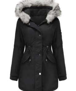 Manteau Femme Hiver Chaude Parka Global Recycled Standard Zippée Capuche Poche
