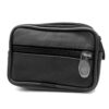 Charmoni Portefeuille Homme Noir avec Anneau Porte clé Multi Poches zippée Cuir Véritable Mode Homme Femme