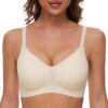 CheChury Soutien-Gorge Sans Armature Push Up Invisible pour Femme Élastique avec Coussinets Amovibles Confort Sport Post