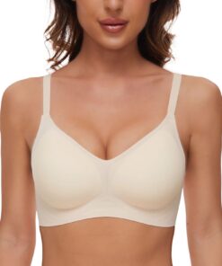 CheChury Soutien-Gorge Sans Armature Push Up Invisible pour Femme Élastique avec Coussinets Amovibles Confort Sport Post