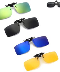 GotYou Clip Solaire 4 Pièces Polarized Sunglasses pour Conduite, Golf et Pêche - Lunettes de Soleil Polarisées à Clipser