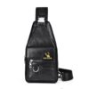 Sacoche Homme Aucuu PU Cuir, Sac Bandoulière pour Homme, Sac à Dos de Voyage, Pochette Epaule Homme pour Affaires et Ran