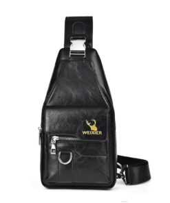 Sacoche Homme Aucuu PU Cuir, Sac Bandoulière pour Homme, Sac à Dos de Voyage, Pochette Epaule Homme pour Affaires et Ran