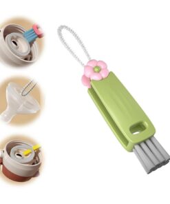 Brosse de nettoyage 3 en 1 pour couvercle de tasse et bouteille | Multifonction | Pour l'espace et la salle de bain | Fa