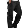 DUOLUVA Pantalon Cargo pour Homme de Travail Confortable - Pantalon Multifonction avec Plusieurs Poches et Ceinture Élas