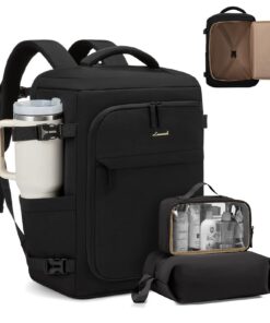 LOVEVOOK Sac À Dos Voyage Cabine Avion, Grand 40L Imperméable, Protection Antivol, Poche Pour Ordinateur, Idéal Pour Hom