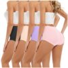Slips Femme 4 Pièces Taille Haute Culotte Gainante Confortable Extensibles Respirant Grandes Tailles Shorties Sport Lift
