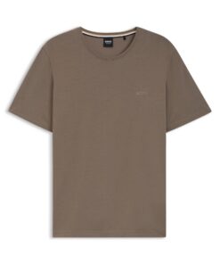 BOSS Hommes T-Shirt en Coton Stretch Mix&Match Logo Brodéeniables Dise... Bois Hommes T-Shirt Mix&Match en Coton Stretch