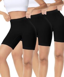 IceReco Shorts Anti-Frottement pour Femme Enété Cycliste OEKO-TEX STANDARD 100Lot de 3 Éléments de Mode Comfortables