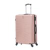 CELIMS Grande Valise de Voyage Rigide en ABS | 4 Roues Légère avec Serrure Intégré | Valise 75cm pour 23kg | Rose Gold