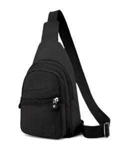 Aucuu Sac de Poitrine Femme Multifonctionnel Violet/Noir