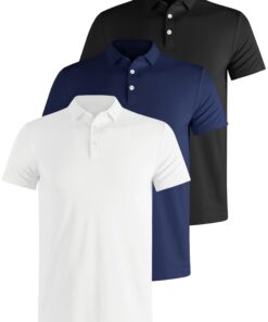 UEEKO Pack de 3 Polos Homme - Confort Optimal & Respiration Dynamique - Golf & Tennis - Tailles M-4XL