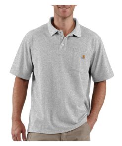 Carhartt Polo à Manches Courtes Homme Coupe Ample Poche - Chemise Durable Confortable