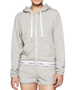 Calvin Klein Hoodie Sweatshirt Femme Casual Comfortable Full Zip (Lot de 1)