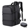 Venchin Sac à Dos Cabine Sous Vide Aspirable, Sac de Voyage Travel Compact 45x36x20 cm pour Easyjet avec Pompe Efficace,
