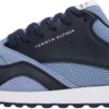 Tommy Hilfiger Baskets de Running Homme New Eva Mix Cuir Élégantes et Confortables pour Courses Décontractées Taille US