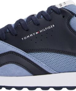 Tommy Hilfiger Baskets de Running Homme New Eva Mix Cuir Élégantes et Confortables pour Courses Décontractées Taille US