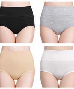 wirarpa Culottes Femmes Coton Taille Haute Élastique Boxer Femme Ventre Plat