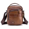 Pundarika sac bandoulière homme en cuir - Vintage pochette multipoche pour homme, sac a main homme et sacoche homme - Él