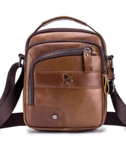 Pundarika sac bandoulière homme en cuir - Vintage pochette multipoche pour homme, sac a main homme et sacoche homme - Él