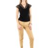 T-shirt à dentelle manches courtes pour femme - confort, élégance, tendance - nouveau design 2023