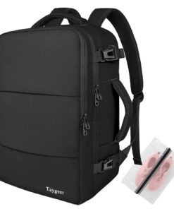 Sac à Dos Voyage Taygeer pour Cabine d'avion Easyjet, Noir - 15.6 Pouces USB Charging Port Sac à Dos Voyage Taygeer po