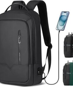 HEROIC KNIGHT Sac à Dos Ordinateur 15.6" - Extensible, Imperméable et Léger avec Port USB, pour Homme et Femme - Idéal p