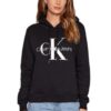 Calvin Klein Sweat à Capuche Femme Monologo Hoodie Élégant pour Femme Sport Multi-Utilisation 100% Coton