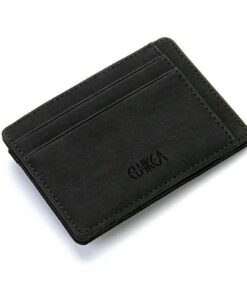 Glyios Portefeuille Homme Noir Slim Magic Wallet Clips Carte de Crédit Trésorerie
