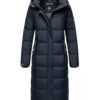Veste d'hiver matelassée Navahoo B872 pour femme en bleu marine, taille S - Chaude et confortable pour le froid - Élégan
