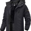 GEMYSE Veste de Ski Homme Imperméable et Coupe-Vent avec Capuche Manteau Chaud pour Hiver Montagne et Randonnée - Élevé