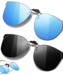 Dtoterul 2 Pièces Clip Lunettes Polarisant | Polarisées UV400 | Pour Hommes et Femmes | Protection Oculaire Haute Perfor