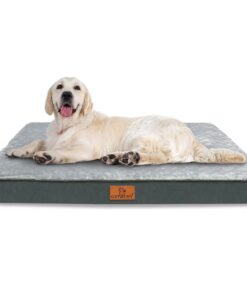 Coussin Chien Déhoussable Grande Taille, Matelas Ultra Doux et Lavable, Panier Antidérapant pour Chien L(90x60x8cm) cou