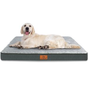 Coussin Chien Déhoussable Grande Taille, Matelas Ultra Doux et Lavable, Panier Antidérapant pour Chien L(90x60x8cm) cou