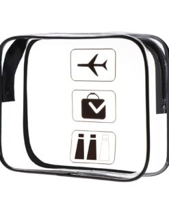 Kit de voyage OderraTransparent pour femme et homme, idéal pour vol | Sac à main Oderra Voyage Avion | Capacité: 1L