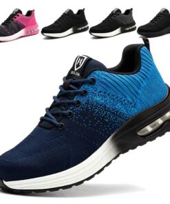 ISOOUS Chaussure de Sécurité Homme et Femme Coussin d'Air Baskets de Sécurité Embout en Acier Protection Respirantes Cha