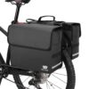 BAIGIO Sacoches de vélo doubles étanches pour siège arrière Noir 36 l avec bande réfléchissante, taille unique