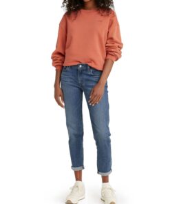 Levi's Mid Rise Boyfriend Jeans Femme en Coton Bio Éco-Friendly Réduction de la Déchetterie Taille Intelligente 32x32