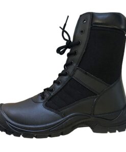 Chaussures de combat type Ranger homme haute ISO20345 fermeture latérale coque de protection pour agent de sécurité